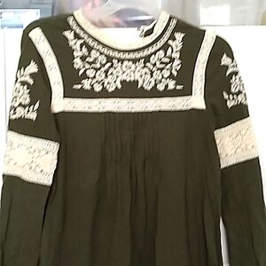 TopShop Ethnical Dress Tunic 100 % Cotton Size 4
